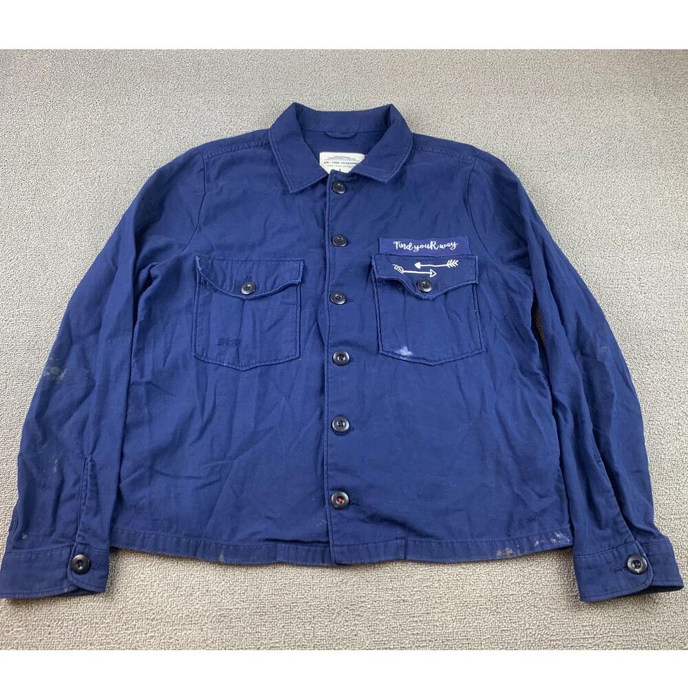 Zara Womens Large Shacket Blue Denim Everything Starts With A Blank Canvas - Picture 1 of 15
